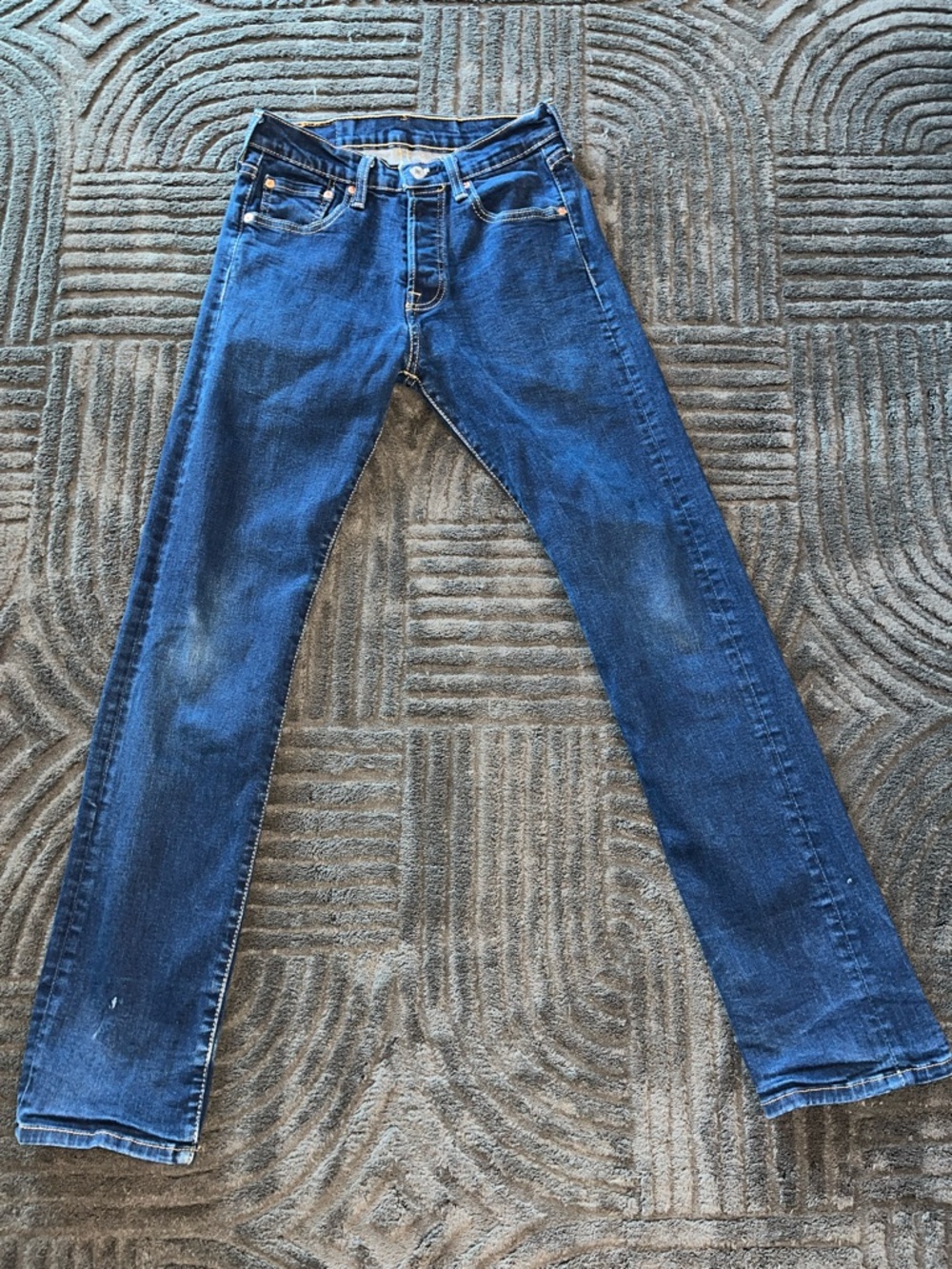 Levi's Straight-Leg Deep Blue Denim Jeans